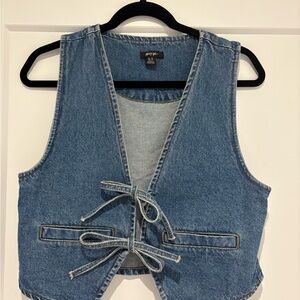 Nasty Gal Blue Denim Vest